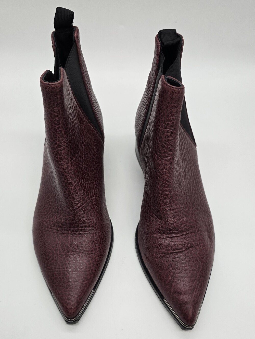 Women's Acne Studios Pointed Chelsea Boot in Deep Burgundy